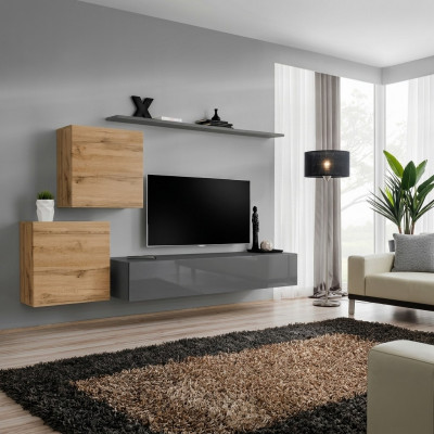 Wunnzëmmerschmöbel Designer Modern Wunnwand Ariichtung Wand Regal Gro.