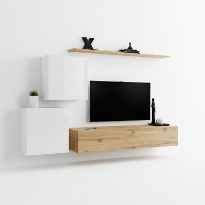 Moderne Wunnmauer Wunnzëmmer Designer Sideboard TV Stänner 4tlg. Nei