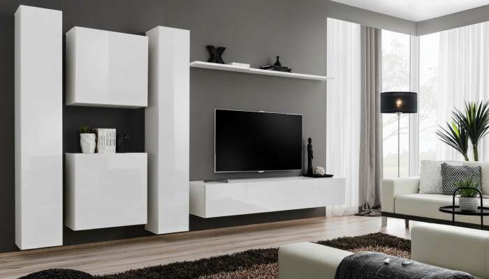 Wunnwand Garnitur Wandschaf Designer Modern Styl Sideboard TV Ständer Neien