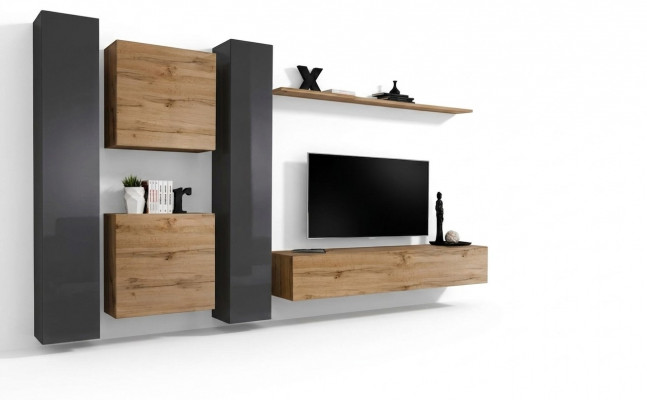 Braun Wunnwand Designer Sideboard Modern TV-Stänner Wunnzëmmer Wandregal
