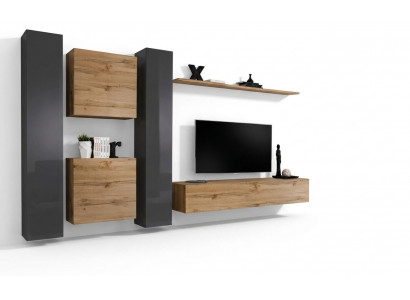 Braun Wunnwand Designer Sideboard Modern TV-Stänner Wunnzëmmer Wandregal