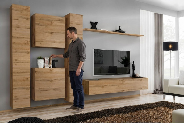 Mauer Schaf Wohnzimmer Designer Wunnmauer Mauer Regal Holz Mauer Schaf