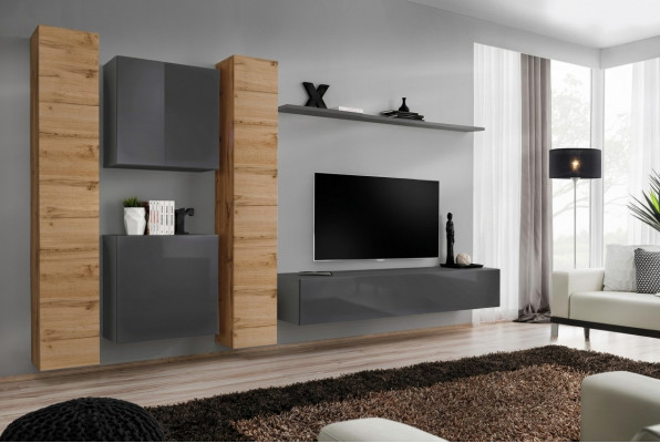 Designer Wunnwand Wandregaler Holzmiwwel Wunnenzëmmer Luxus Holz Miwwelen Stil Modern
