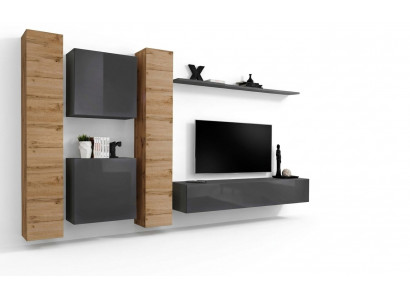 Designer Wunnwand Wandregaler Holzmiwwel Wunnenzëmmer Luxus Holz Miwwelen Stil Modern