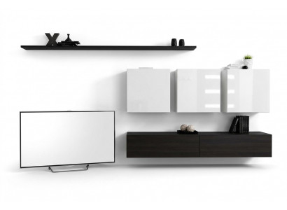Designer Modern Wohnwand Wunnzëmmermiwwelen Schwaarz Holzmöbel Sideboard