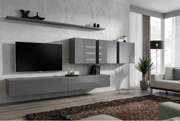 Modern gro Wohnwand Designer TV-Stänner Säitenschaf Holzmöbel Schaf Wandschaf