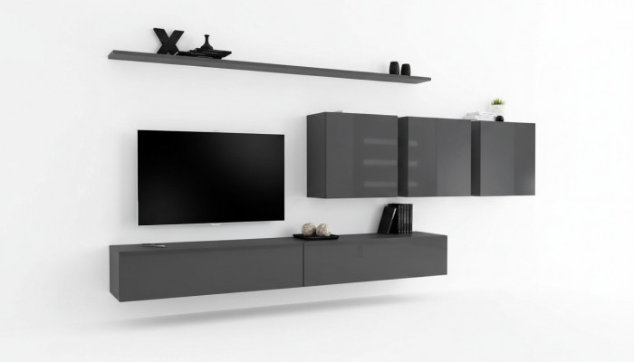 Modern gro Wohnwand Designer TV-Stänner Säitenschaf Holzmöbel Schaf Wandschaf