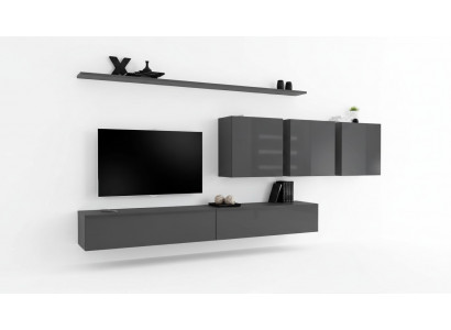 Modern gro Wohnwand Designer TV-Stänner Säitenschaf Holzmöbel Schaf Wandschaf