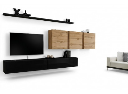 Komplettset 7-Teiler TV-Ständer Sideboard Wunnzëmmermiwwelen Modern Ariichtung