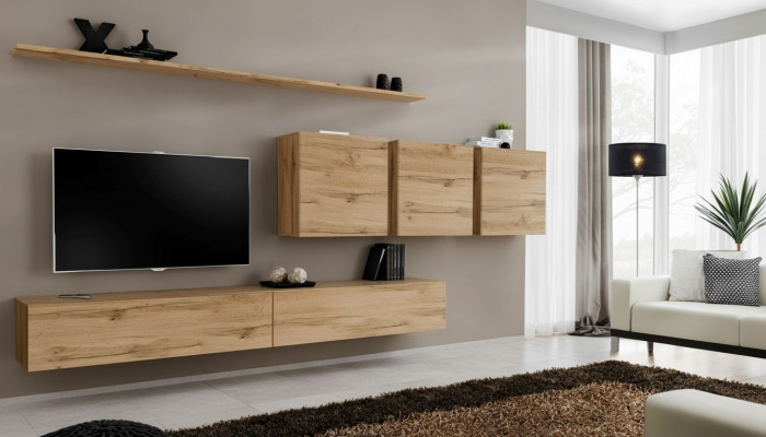 Wunnwand Wunnzëmmer Wandschaf Schaf Sideboard Designer Holzmöbel Brong