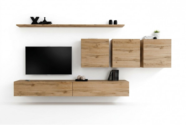 Wunnwand Wunnzëmmer Wandschaf Schaf Sideboard Designer Holzmöbel Brong