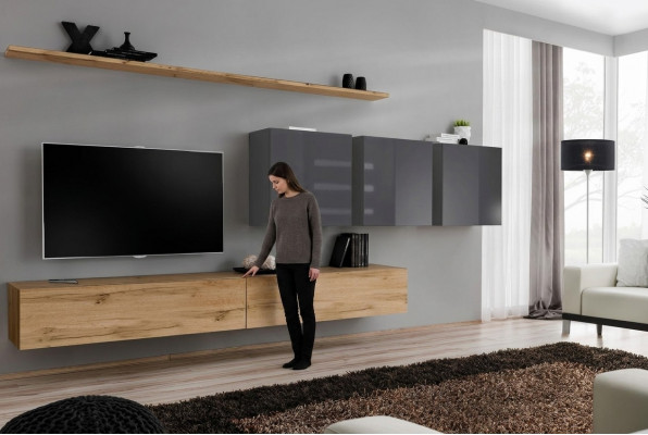 Brong Wunnwand Wunnzëmmer Wandamarschall Wand Regal Schaf Designer Ariichtung