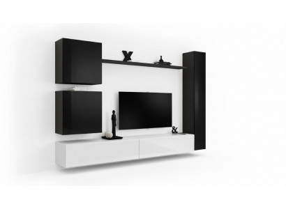 Schwaarz Wunnwand Designer Wandschaf TV-Stänner Wunnzëmmermiwwelen Modern Nei