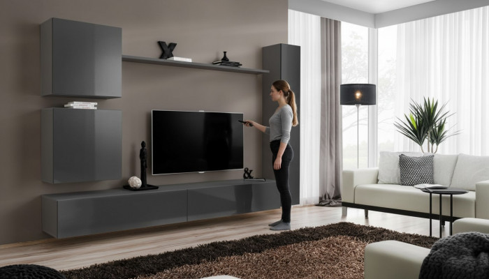 Wunnwand Designer Miwwelen Gro Wandschaf Luxus Ariichtung Holzmiwwel Modern