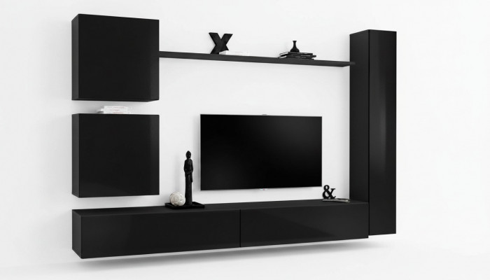 Luxus Set Wunnwand Schwaarz Wunnzëmmer Wandkierch Regal Wandkierch Nei