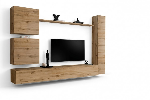 Schaf Moderne Wunnwand Braun Holzmiwwelen Wunnzëmmertmiwwelen Designer