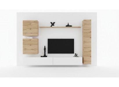 Wunnzëimmermiwwelen Wunnwand Designer Wand Regal TV-Stänner Sideboard Holzmöbel