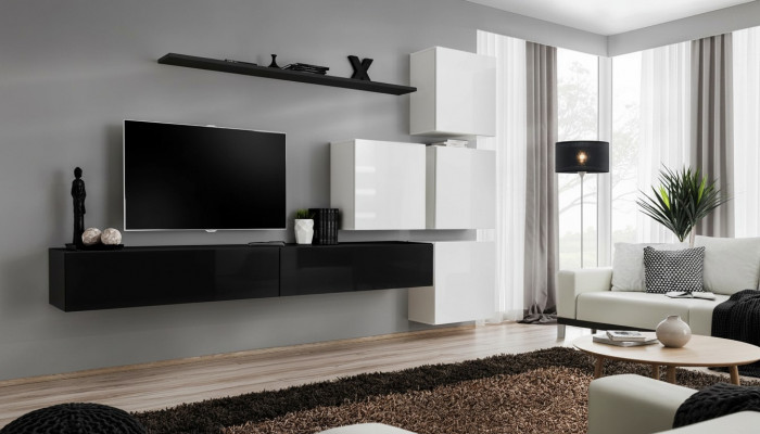 Design Wunnwand Sideboard 2x Mauereschaf rtv Lowboard 7tlg. Set Ariichtung