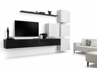 Design Wunnwand Sideboard 2x Mauereschaf rtv Lowboard 7tlg. Set Ariichtung