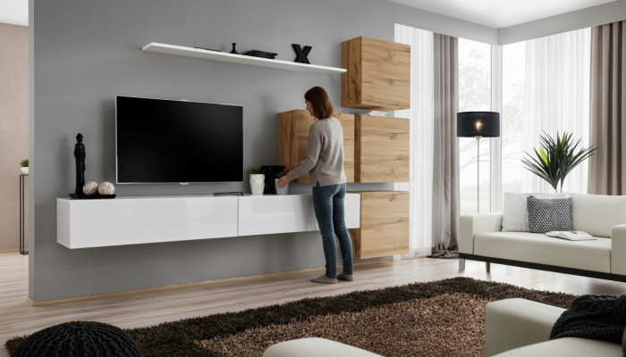 Design Wunnwand Sideboard 4x Mauercloset rtv Garnitur 7 Deeler Set Komplett