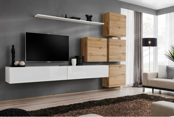 Design Wunnwand Sideboard 4x Mauercloset rtv Garnitur 7 Deeler Set Komplett