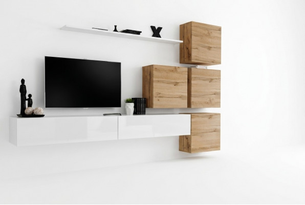 Design Wunnwand Sideboard 4x Mauercloset rtv Garnitur 7 Deeler Set Komplett