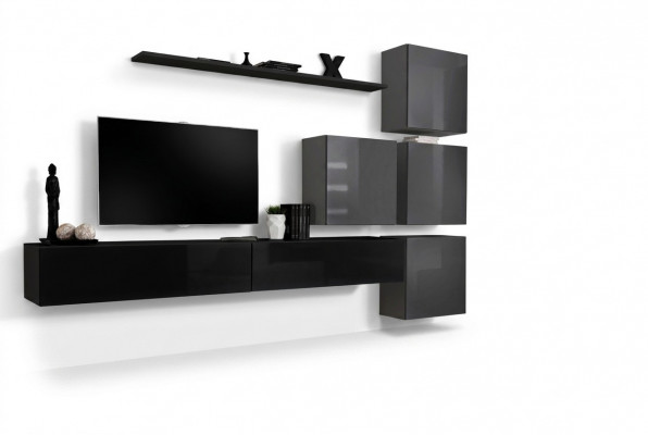 Wunnzëmmer Design Komplett Wunnwand Wandschaf Luxus Garnitur Schaf