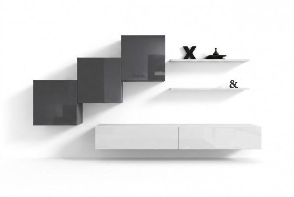 Luxus Wunnzëmmer TV Stänner Ariichtung Modern Wandregal Design