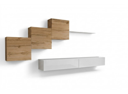 Luxus Set 6 Stéck Wunnwand Ariichtung Garnitur Wandregal Designer Wunnzëmmermiwwelen