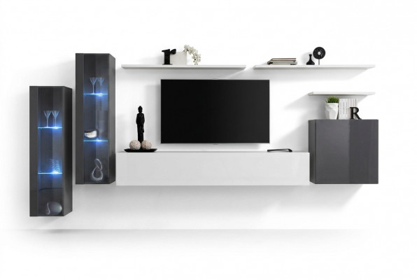 Komplett Wohnwand TV-Stänner Wandregal Luxus Wandschaf Ariichtung Designer