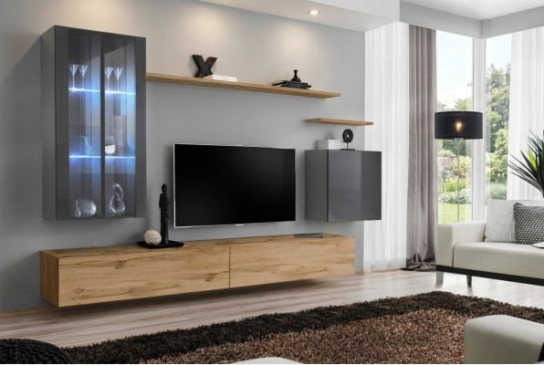 Designer Komplett Luxus Garnitur Wunnzëimmermiwwelen Regal Stil Modern Sideboard