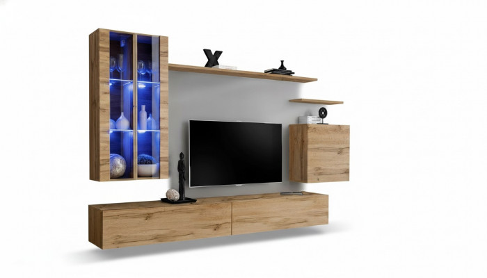 Designer Miwwel Garnitur Modern Mauerenschaf TV-Stänner Holzmobiliar Neit Säitebord