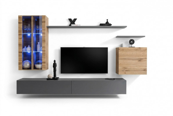 Design Miwwelen Mauerregal Wunnwand Wunnzëmmermiwwelen TV-Stänner Holzmiwwelen Sideboard