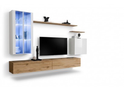 Massivholzmöbel TV-Ständer Wandmontéiert Schaf Wohnzëmmermiwwelen Komplett Set Designer Stil