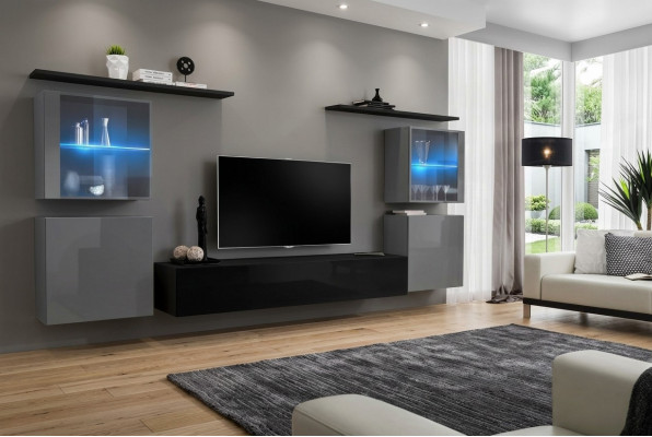 Modern Mauer Schaf Wandregaler Säitentafel TV Stänner Designer Set 7 Stéck