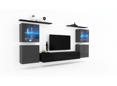 Modern Mauer Schaf Wandregaler Säitentafel TV Stänner Designer Set 7 Stéck