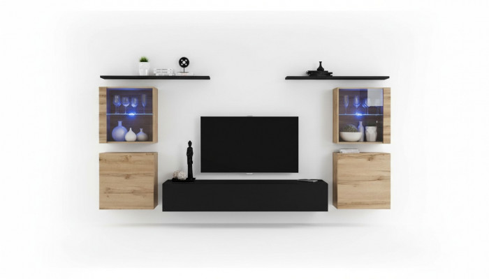 Designer Komplett Wunnzëmmer Luxus Wunnwand Grupp Modern Sideboard Ariichtung