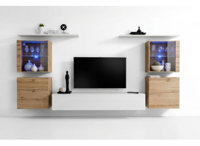 Luxus wäiss Wunnwand Wunnzëmmer Designer Grupp Modern Miwwelen TV Ständer