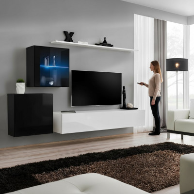 Wunnzëimmer Miwwelen Designer Modern Wunnwand 260cm Luxus Sideboard Garnitur