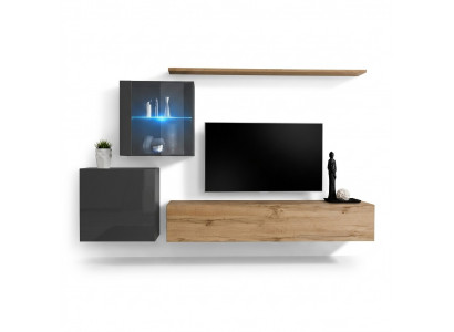 TV-Ständer Luxus Designer Wunnzëmmer Mauer Regal Holz Modern Ariichtung