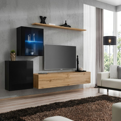 Glanzvoll Wandkapp Wohnwand Designer Luxus Set Wand Regal Miwwelen