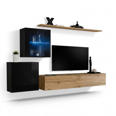 Glanzvoll Wandkapp Wohnwand Designer Luxus Set Wand Regal Miwwelen