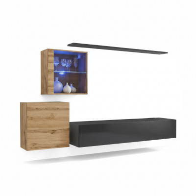 Wand Regal Komplett Set Designer Wunnzëmmermiwwelen Luxus Miwwel Holz Ariichtung