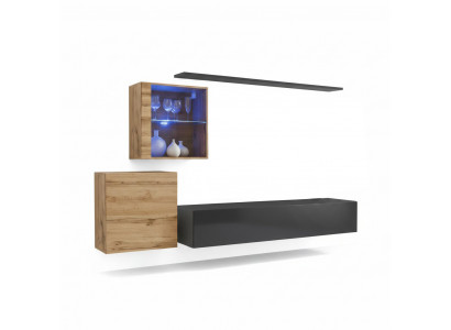 Wand Regal Komplett Set Designer Wunnzëmmermiwwelen Luxus Miwwel Holz Ariichtung