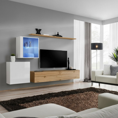 Wunnwand 260 cm Luxus Wandschaf Wohnzimmermiwwel Regal Ariichtung Modern