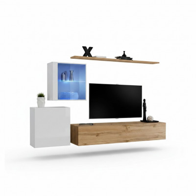 Wunnwand 260 cm Luxus Wandschaf Wohnzimmermiwwel Regal Ariichtung Modern