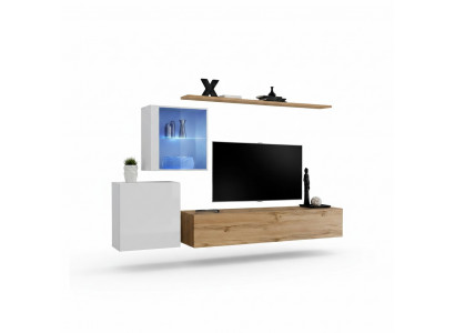 Wunnwand 260 cm Luxus Wandschaf Wohnzimmermiwwel Regal Ariichtung Modern