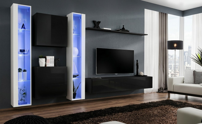 Wunnzëmmermiwwelen Designer Luxus TV Stänner Designer Wand Regal Komplett