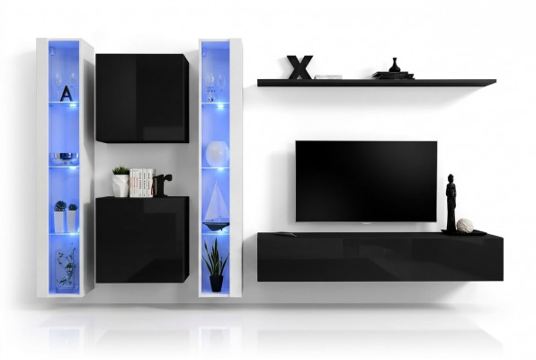 Wunnzëmmermiwwelen Designer Luxus TV Stänner Designer Wand Regal Komplett