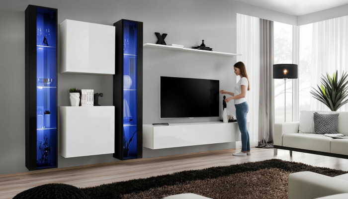 Grupp Wunnwand Modern Wandregal Designer Wandkabinett Luxus Holz Ariichtung